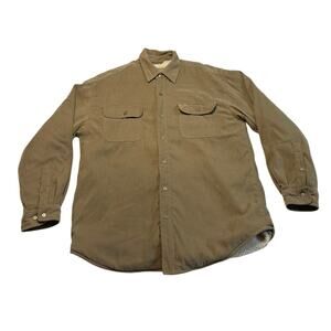 Northwest Territory Vintage Sherpa Lined Trucker Shirt Jacket Sueded Polyester M